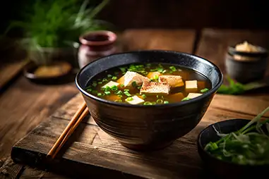 おすすめ料理２：豆腐とわかめの味噌汁